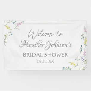 Lona Chimenea de Acuarela de Flor Silvestre Elegante Du