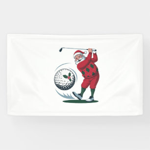Lona Chirstmas Fantasy Golf Jugando a Santa Claus
