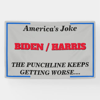 Lona Chiste americano Biden Harris Bad Punchline