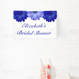 Lona Chorreada Floral Azul de Despedida de Soltera