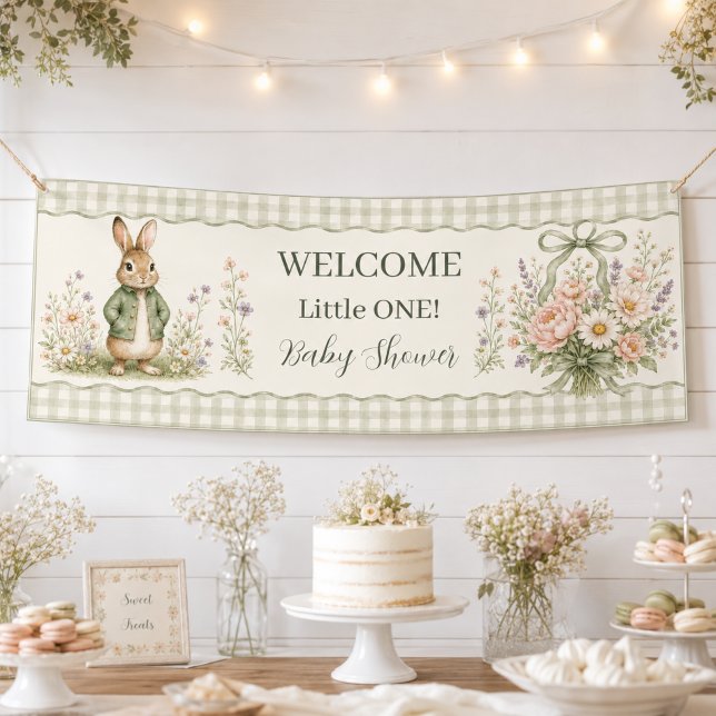 Lona Chorreado de Sabio Conejo Baby Shower (Subido por el creador)