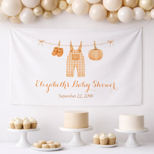 Lona Chorreo de Ropa de Calabaza Baby Shower de Otoño