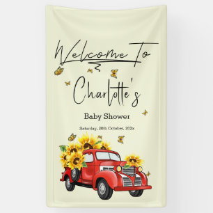 Lona Chorrojo Vintage con Girasoles Baby Shower