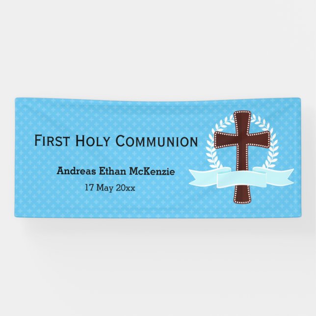 Lona Christening * elegir el color de fondo (Horizontal)