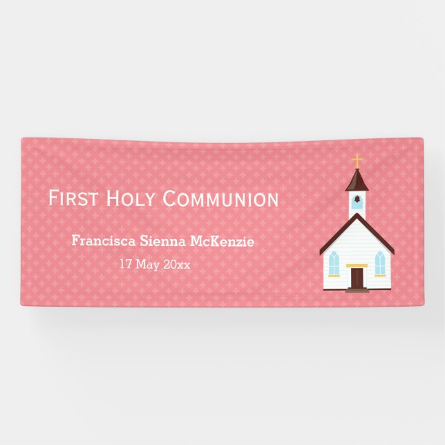 Lona Christening * elegir el color de fondo (Horizontal)