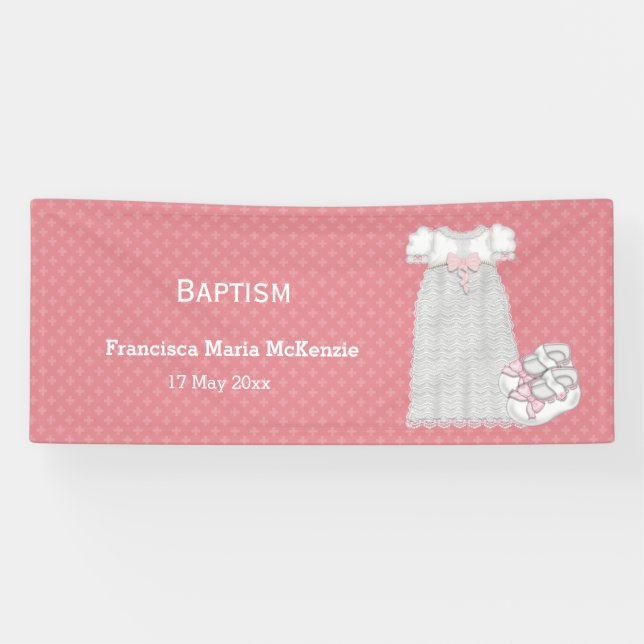 Lona Christening * elegir el color de fondo (Horizontal)