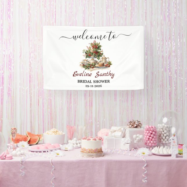 Lona Christmas Bridal Shower Tea Party Welcome  (Fiesta)