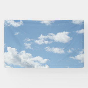 Lona Cielo azul con fondo de nubes