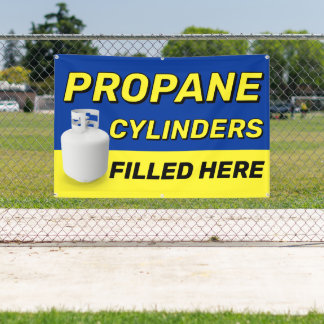 Lona Cilindros de Propano Llenados Aquí Publicidad