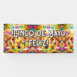 Lona ¡Cinco de Mayo Feliz! personalizable