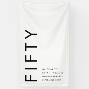 Lona Cincuenta y Fabuloso Cumpleaños 50 Aniversario