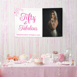 Lona Cincuenta y Fabuloso Nombre Fecha Cumpleaños Fiest