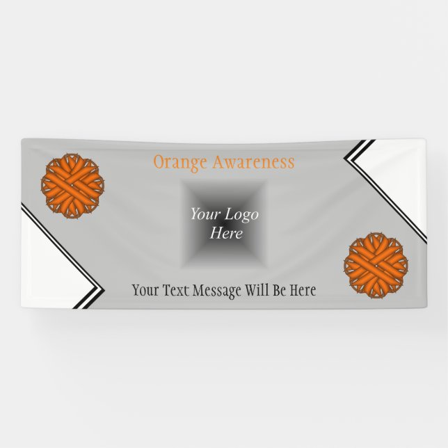 Lona Cinta de flores naranja por Kenneth Yoncich (Horizontal)