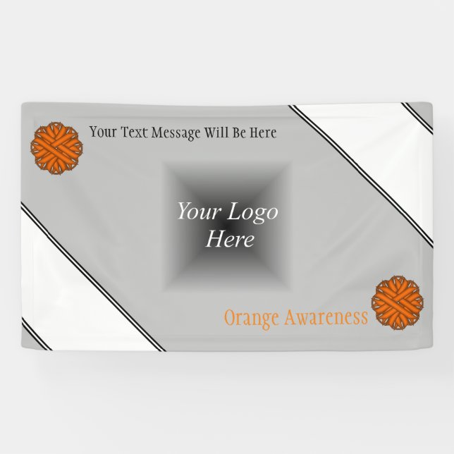 Lona Cinta de flores naranja por Kenneth Yoncich (Horizontal)