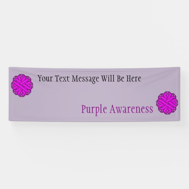 Lona Cinta morada de flores por Kenneth Yoncich (Horizontal)