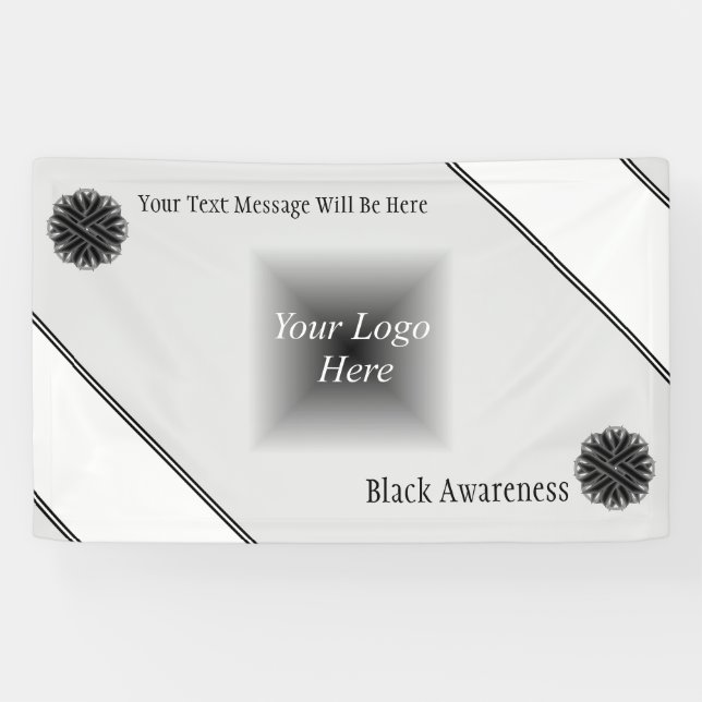 Lona Cinta negra de flores por Kenneth Yoncich (Horizontal)