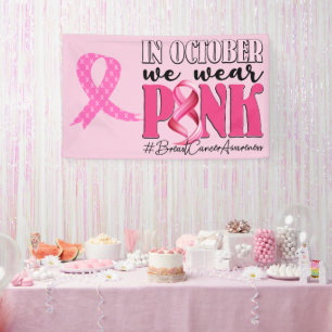 Lona Cinta rosa Sensibilización sobre los senos Valient