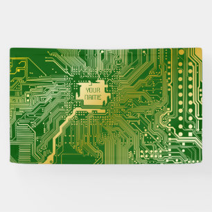 Lona Circuito monograma Motherboard Electronics Chip Te