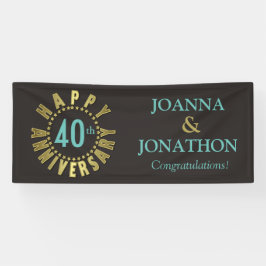 Lona Círculo de aniversario feliz de Stars Gold ID173