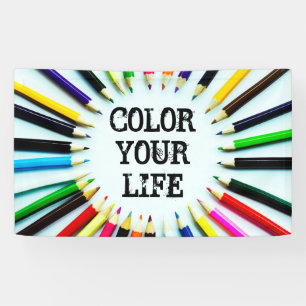 Lona Círculo de lápices de colores / lápices de colores