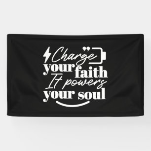 Lona Cita Cristiana Motivacional – Carga Tu Fe