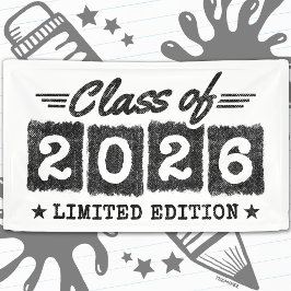 Lona Cita de graduación de edición limitada de la clase