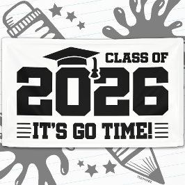 Lona Cita divertida de graduación de la clase de 2026 ¡