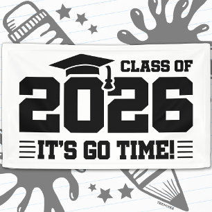 Lona Cita divertida de graduación de la clase de 2026 ¡