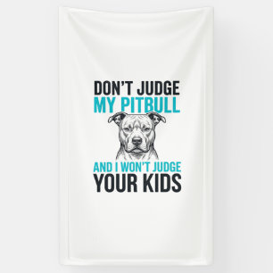 Lona Cita divertida de Pitbull Grabado vintage Diseño d