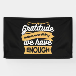 Lona Citas de tipografía de gratitud inspiradora