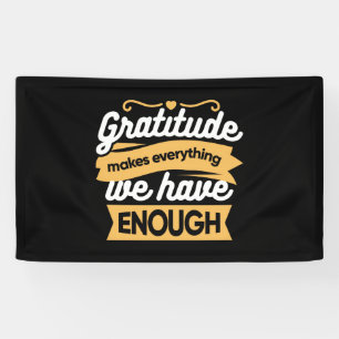Lona Citas de tipografía de gratitud inspiradora