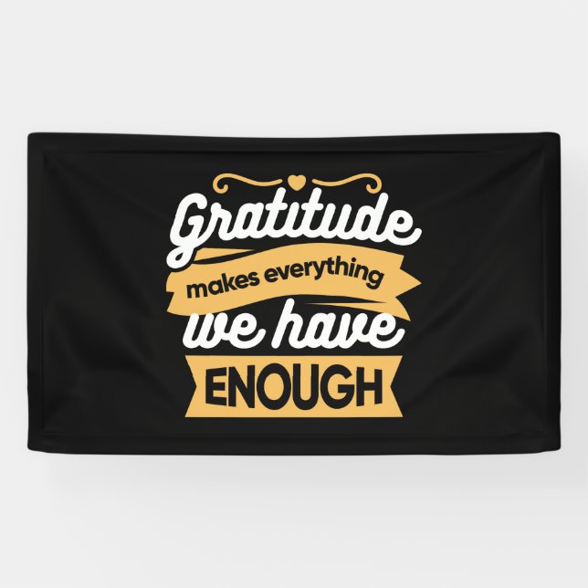 Lona Citas de tipografía de gratitud inspiradora (Horizontal)