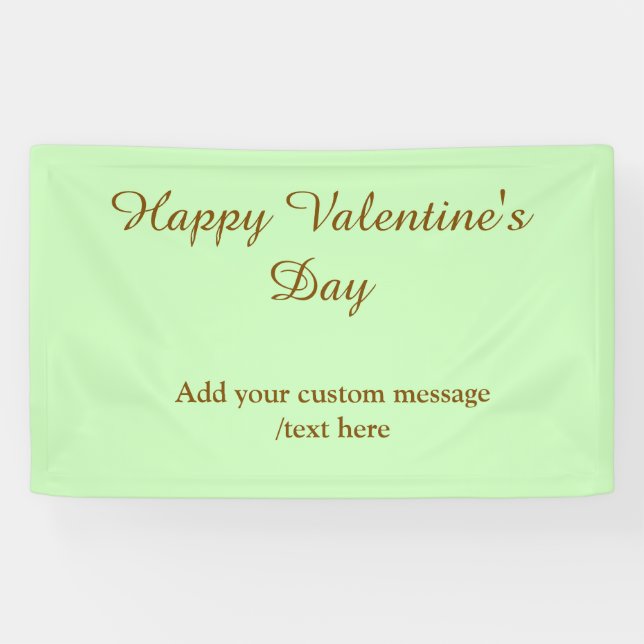 Lona Citrus green brown happy Valentine's day simple  (Horizontal)