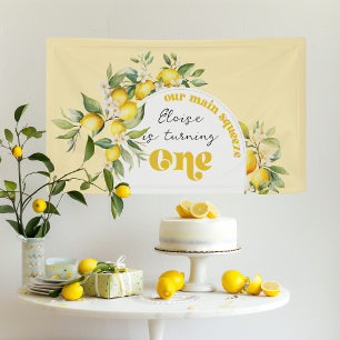 Lona Citrus lemon main squeeze fiesta de primer cumplea