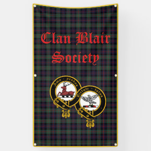 Lona Clan Blair Banner Tartán Fondo vertical