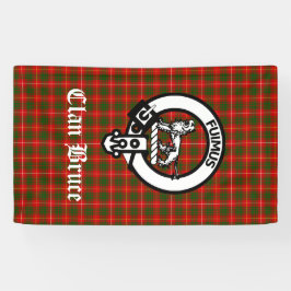 Lona Clan Bruce Escudo Badge & Tartan Personalizado