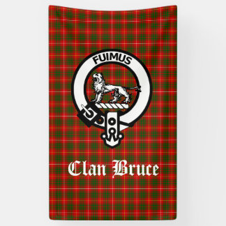 Lona Clan Bruce Escudo Badge & Tartan Personalizado