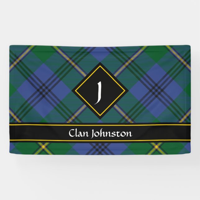 Lona Clan Johnston Tartan Banner (Horizontal)