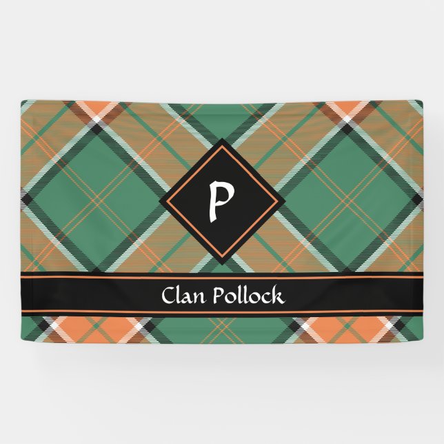 Lona Clan Pollock Tartan Banner (Horizontal)