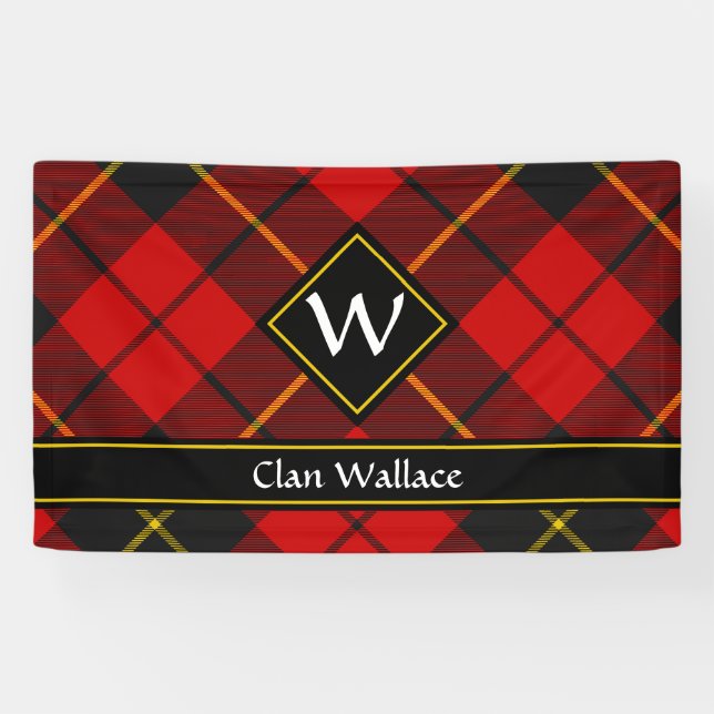 Lona Clan Wallace Tartan Banner (Horizontal)