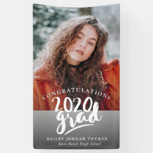 Lona Clase 2020 Graduación de fotos con membrete a mano