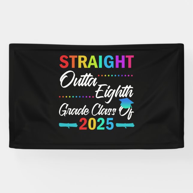 Lona Clase 8 de Graduación de 2025 de Straight Outta Ou (Horizontal)