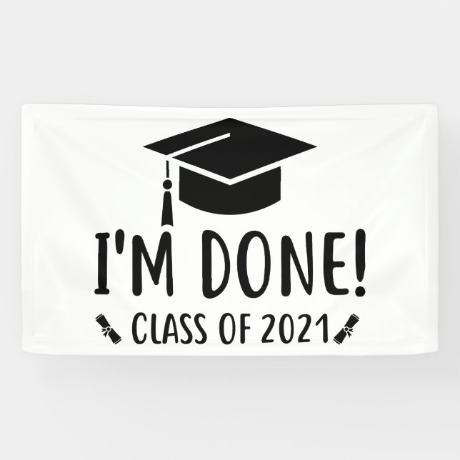 Lona Clase de 2021, estoy terminado la graduación (Horizontal)