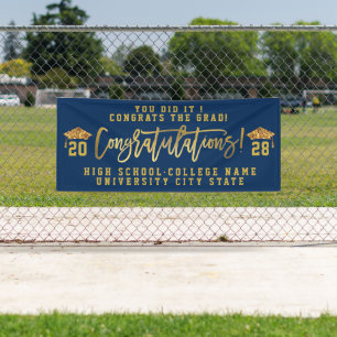 Lona CLASE DE 2022 Ceremonia de graduación de la escuel