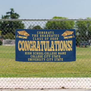 Lona CLASE DE 2022 Ceremonia de graduación de la escuel