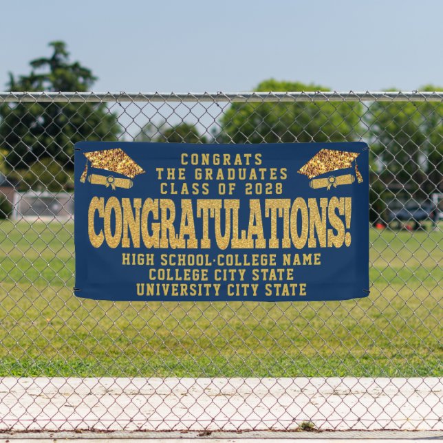 Lona CLASE DE 2022 Ceremonia de graduación de la escuel (in situ)