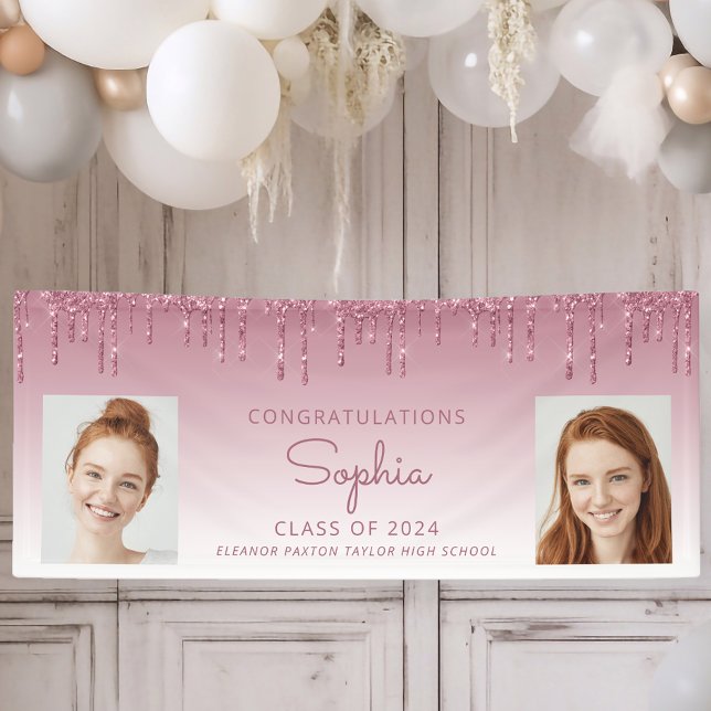 Lona Clase de 2024 Graduación de 2 fotos de Purpurina d (Subido por el creador)