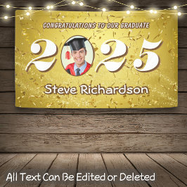 Lona Clase de 2025 Personalizado Purpurina de Confetti