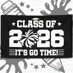 Lona Clase de 2026 Aplausos Graduación ¡Es hora de ir! 