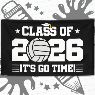 Lona Clase de 2026 Graduación de Voleibol ¡Es Hora de E